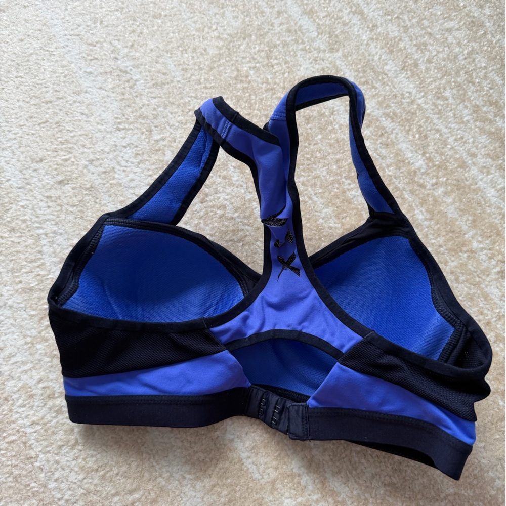 VSX Vibrant Blue and Black Sports Bra - Picture 2 of 4